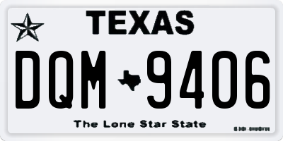 TX license plate DQM9406