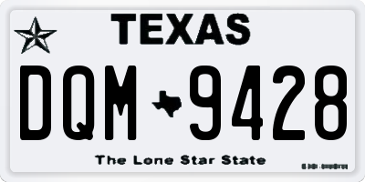 TX license plate DQM9428