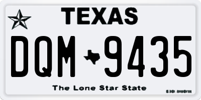 TX license plate DQM9435