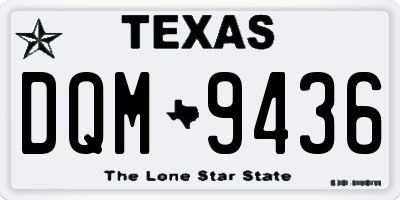 TX license plate DQM9436