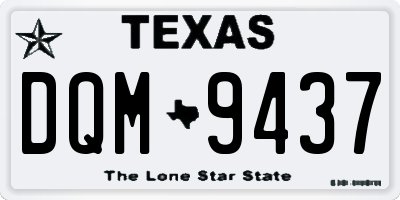 TX license plate DQM9437