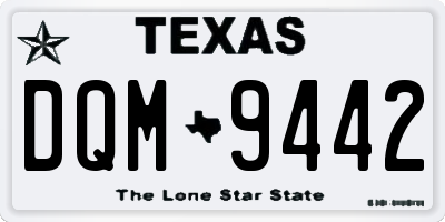 TX license plate DQM9442