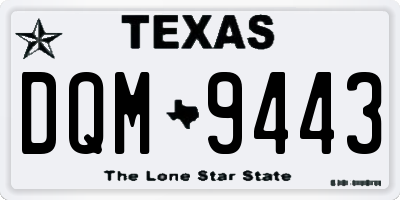 TX license plate DQM9443