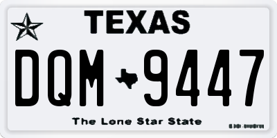 TX license plate DQM9447
