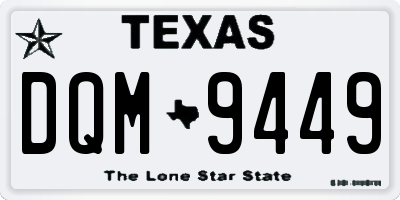 TX license plate DQM9449