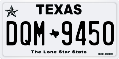TX license plate DQM9450