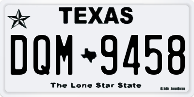 TX license plate DQM9458