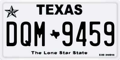 TX license plate DQM9459