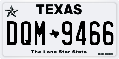 TX license plate DQM9466