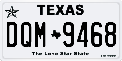 TX license plate DQM9468