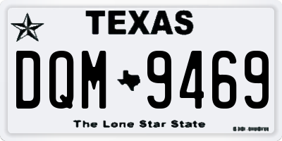 TX license plate DQM9469