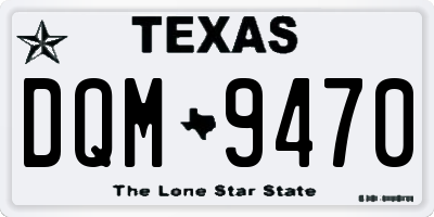 TX license plate DQM9470