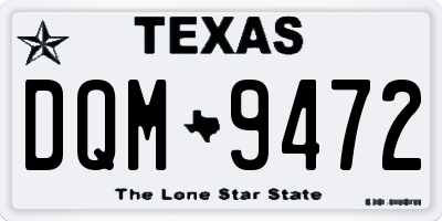 TX license plate DQM9472