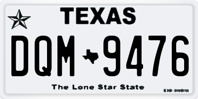 TX license plate DQM9476