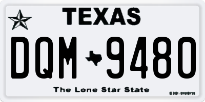 TX license plate DQM9480