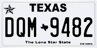 TX license plate DQM9482
