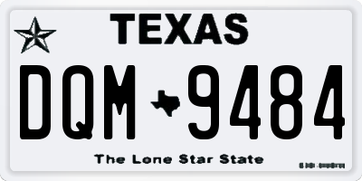 TX license plate DQM9484