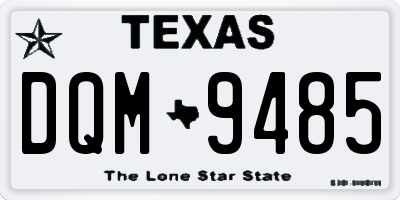 TX license plate DQM9485