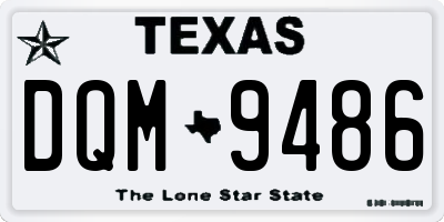 TX license plate DQM9486