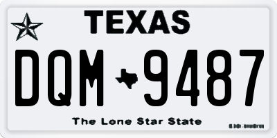 TX license plate DQM9487