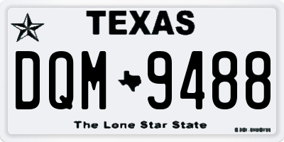 TX license plate DQM9488