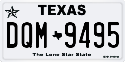 TX license plate DQM9495
