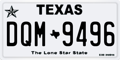 TX license plate DQM9496