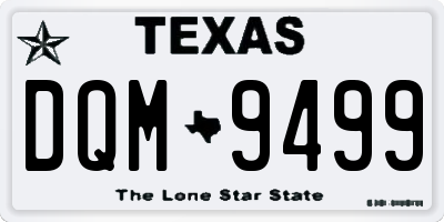 TX license plate DQM9499
