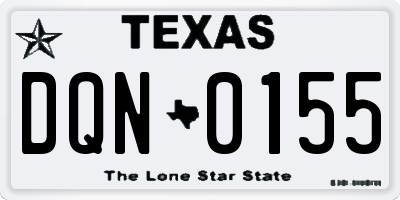 TX license plate DQN0155