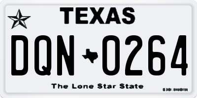 TX license plate DQN0264