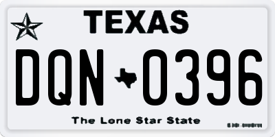 TX license plate DQN0396