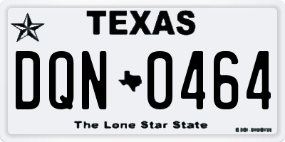 TX license plate DQN0464
