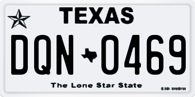 TX license plate DQN0469