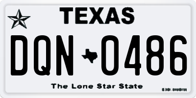 TX license plate DQN0486