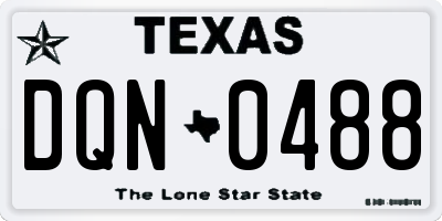 TX license plate DQN0488