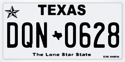 TX license plate DQN0628