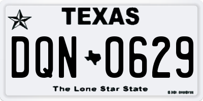 TX license plate DQN0629