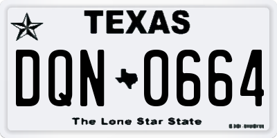 TX license plate DQN0664