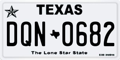 TX license plate DQN0682