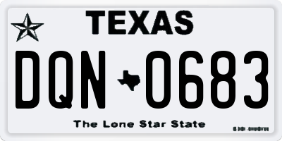 TX license plate DQN0683