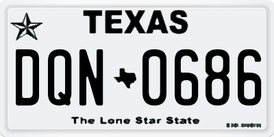 TX license plate DQN0686