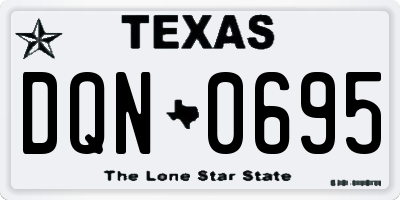 TX license plate DQN0695
