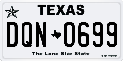 TX license plate DQN0699