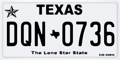 TX license plate DQN0736