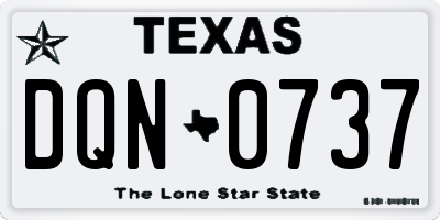 TX license plate DQN0737
