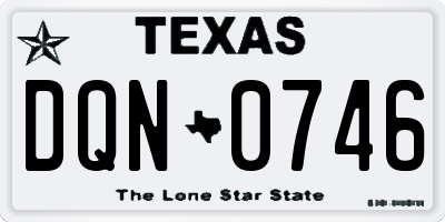 TX license plate DQN0746