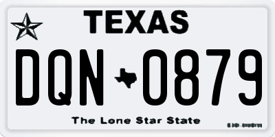 TX license plate DQN0879