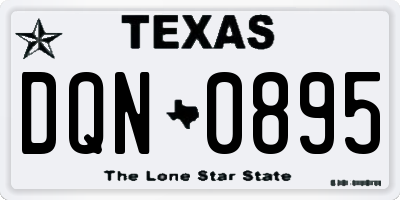 TX license plate DQN0895