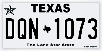 TX license plate DQN1073