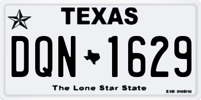 TX license plate DQN1629